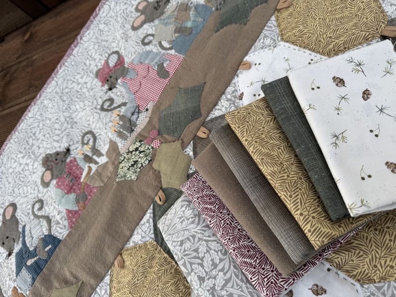 Bl&aring; advent, stoffpakke til adventskalender 